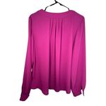 Ro & De Magenta Long Sleeve Professional Button Up Blouse Photo 2