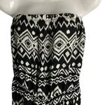 Bongo Vintage  Strapless Jumpsuit M Black White Elastic Waist Straight Leg Photo 0