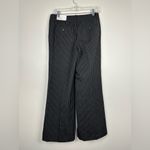 Loft  Marisa Black Stripe Wide Leg Office Trouser Pants Women’s Sz 6 NWT Photo 3