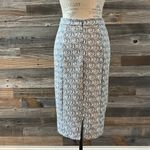 Anthropologie  Maeve Blue/White/Gold Patterned Skirt Size Small Photo 2