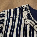 Laurence Kazar Vintage Lawrence Kazan Beautiful Beaded Sequin Blouse Top Shirt Silk Size L Photo 11