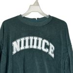 Aerie  The Chill Cozy Terry Cloth NIlICE Oversized Slouchy Sweatshirt Green S Photo 6