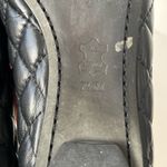 Tory Burch Kaitlin quilted black ballet flats gold round toe 7.5 Photo 8