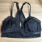 Aerie  black lace bralette sz M NWOT Photo 0