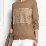 J.Crew  Needle Punch Lace Wool Blend Crewneck Sweater Size Small Photo 0