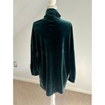 Saturday Sunday Anthropologie Velour‎ Dress Funnel Neck Pullover Green XS Photo 2