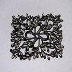 Vintage unsigned tree earthy buckle silver metal unsigned Photo 1