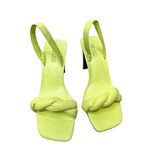Abound ‎ Sandals Size 5.5 Ryleigh Green Braided Open Square Toe Heels Photo 3