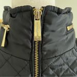 Michael Kors Diamond Quilted Jacket Hidden Hood Gold Detail Logo Classic Photo 7