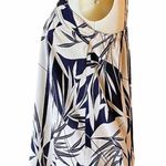 Tropical Black & Tan Pleated Halter Cami Long Blouse Short Dress ~ Women's 10 Photo 1