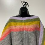 Free People See The Rainbow Wool Alpaca Eyelash Oversized Sweater Size Small Photo 7