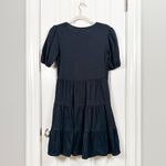 Boden Womens 2 Seersucker Jersey Tea Dress Black Jersey Cotton Cap Sleev… Photo 7