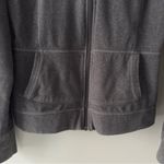 The North Face  Gray Fleece Hoodie Jacket Full Zip Long Sleeve Pockets Drawstring Photo 2