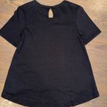 Nordstrom Black Oversized Crewneck Blouse with Keyhole back, size XXS Photo 2