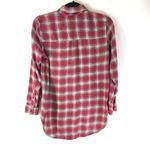 Madewell  Ex-Boyfriend Shirt in Fairfax Plaid Flannel Hi Lo Cotton Blend Red XS Photo 1