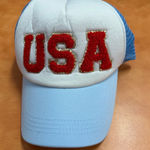 Women's USA Blue and White Cap Red Photo 0