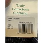 People Tree People Tree Women's Fionn Trousers Pants Navy Size 10 Organic Cotton Blue Photo 9