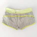 Lululemon ‎ Speed Up Mid-Rise Shorts 2.5" Sz 6 Black White Yellow Band Women's Photo 1