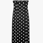 ZARA  White Polka Dot Strapless Dress Photo 2