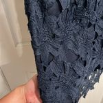 Romeo + Juliet Couture Navy Blue Floral Overlay Dress Size Large (Fits More Like a Medium) Photo 7