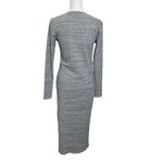 Hatch The Harper Cardigan Dress Ribbed Gray Knit Women’s Size Small Midi Photo 5