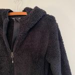 Eddie Bauer Women's Quest Black Full Zip Fleece Hoodie Teddy Bear Gorpcore SZ M Photo 4