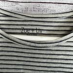 Zoe & Liv Womens Scalloped Sleeveless Striped Graphic Vacation Mode Top Sz L Photo 6
