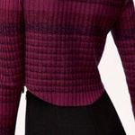 Babaton  Nathaniel space dyed striped cropped sweater in raspberry size Large NWT Photo 1