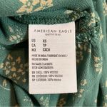 American Eagle  Floral Top Back Cut-Out Flowy Tiered Long Sleeves Oversize Blouse Photo 3