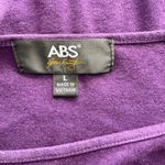 ABS Allen Schwartz Long Sleeve Tunic w/Zipper at Shoulders Size Large Purple EUC Photo 5