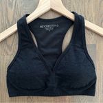 Beyond Yoga Lift Your Spirits Bra in Darkest Night Charcoal Heather Grey Small Photo 6