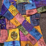 Rising International Hoodie Jacket Boho Patchwork Hippie Full zip up M Cotton Blue Size M Photo 4