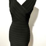 Adrianna Papell Little Black Bodycon Bandage Cocktail Party Dress Photo 3