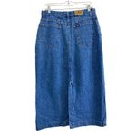 Lee Vintage  Denim Midi Maxi Skirt 100% Cotton 14 Med USA Pockets Modest Church Photo 1