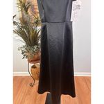 Haley Paige Women Maxi Dress Bridesmaid Black Strapy Sleeves Fit & Flare Size 12 Photo 5