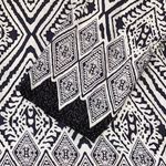 Fun2Fun  Women's 3/4 Sleeve Top Blouse Bohemian Geometric Tunic Black Size Medium Photo 8