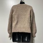 ASTR Knitwear Taupe Neutral Tan Wool Wrap Sweater Size XS Balloon Sleeves Photo 7