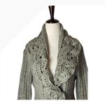 NorthStyle Sweater Women Small Tan Wool Blend Knit Shawl Collar Long Cardigan Photo 1