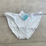ANDIE NWT Demi Moore  Swim White Crochet Tropez Bottom Small Midrise Classic Fit Photo 3