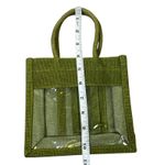 Bella Vita  Mini Tote Bag Womens OS Green Jute Coastal Vacation Boho Photo 5