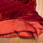 Reformation  Addie Ruched Smocked Strapless Velvet Top in Blood‎ Orange Size 4 Photo 9