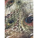 Jess & Jane Womens Tunic Top Size XL Pleated Asymmetrical Hem 3/4 Sleeve Peacock Photo 4