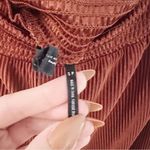Urban Outfitters  Pleated Rust Shiny Pants Elastic Waistband Photo 1