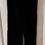 Soft Surroundings Veletta Velvet Pants Women's M Black Wide Leg Stretch Photo 0