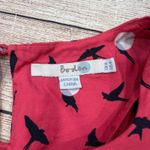 Boden Women's Coral Bird Print Short Sleeve Keyhole Neck Top Size US 8 UK 8 Pink Photo 2