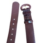 VTG Genuine Caiman Leather Waist Belt Made in Italy Croc Cognac Brown Sz 30 (S) Photo 9