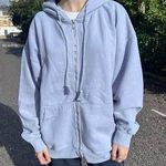 Brandy Melville Brandy Zip-Up Christy Melville Hoodie Light Blue Photo 0