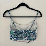 Midnight sky  M Crop Top Boning Adjustable Straps Bandana Blue Elastic Back Photo 5
