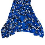 CAbi  #5576 Untamed Electric Blue Floral Dress‎ Asymmetrical Sleeveless Size Med Photo 7