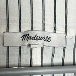 Madewell Tie Neck White Black Pin Stripe Tunic Top Oversized Size M Photo 9